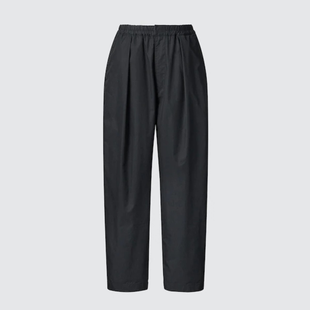 Uniqlo Black Pull On Casual Parachute Cropped High Waist Pants Size XXS NEW - Picture 2 of 8